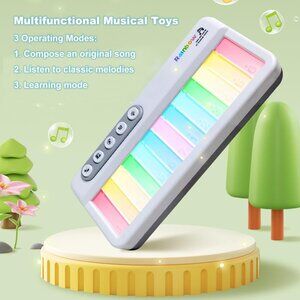 Baby Piano Toy Music & Sound Light Up Musical Toys for Toddlers 1-3, Early Learn